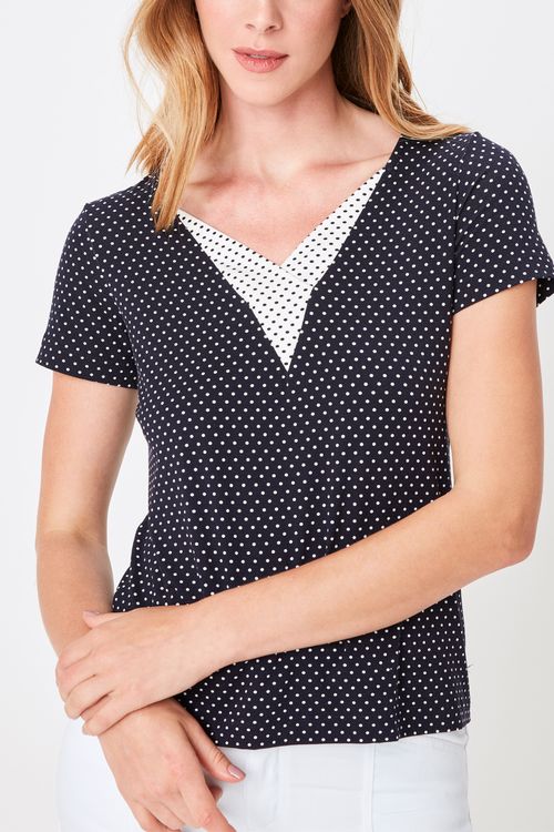blusa a pois